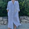 Iseo - Vestido Camisola de Lino Frescura Italiana