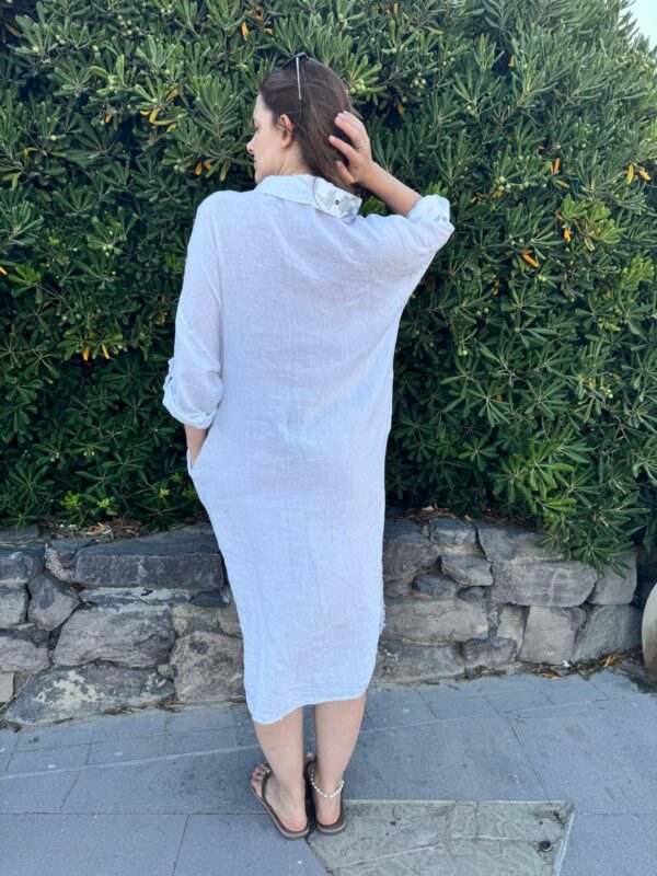 Iseo - Vestido Camisola de Lino Frescura Italiana