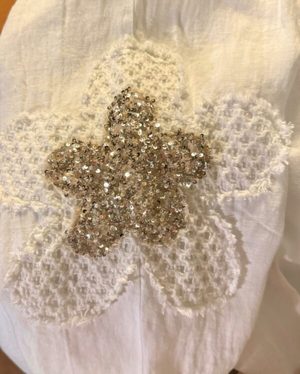 Adamello – Pantalón con Flores de Lino