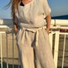 Cadini – Blusa de Lino con Brillo