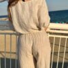 Cadini – Blusa de Lino con Brillo