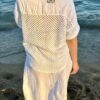 Civetta – Blusa de Lino con Encaje Bordado y Crochet