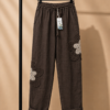 Adamello – Pantalón con Flores de Lino