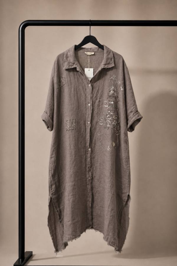 Iseo - Vestido Camisola de Lino Frescura Italiana