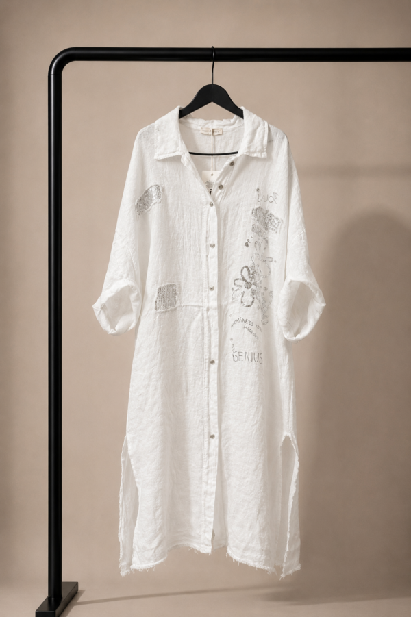 Iseo - Vestido Camisola de Lino Frescura Italiana